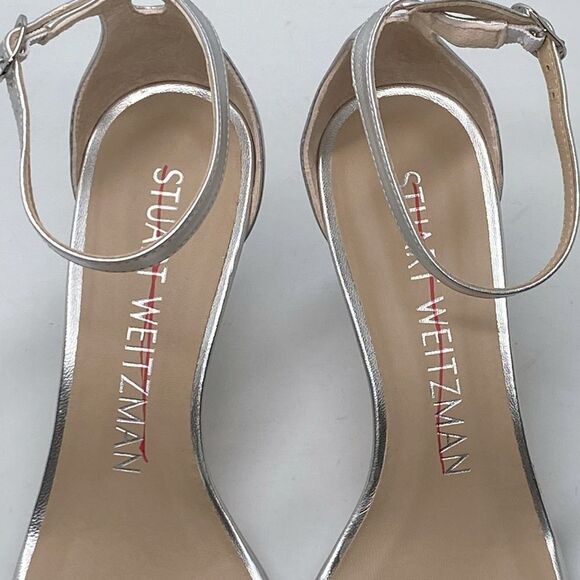 Stuart Weitzman Metallic Leather Sandals size 6.5 - Picture 3 of 11